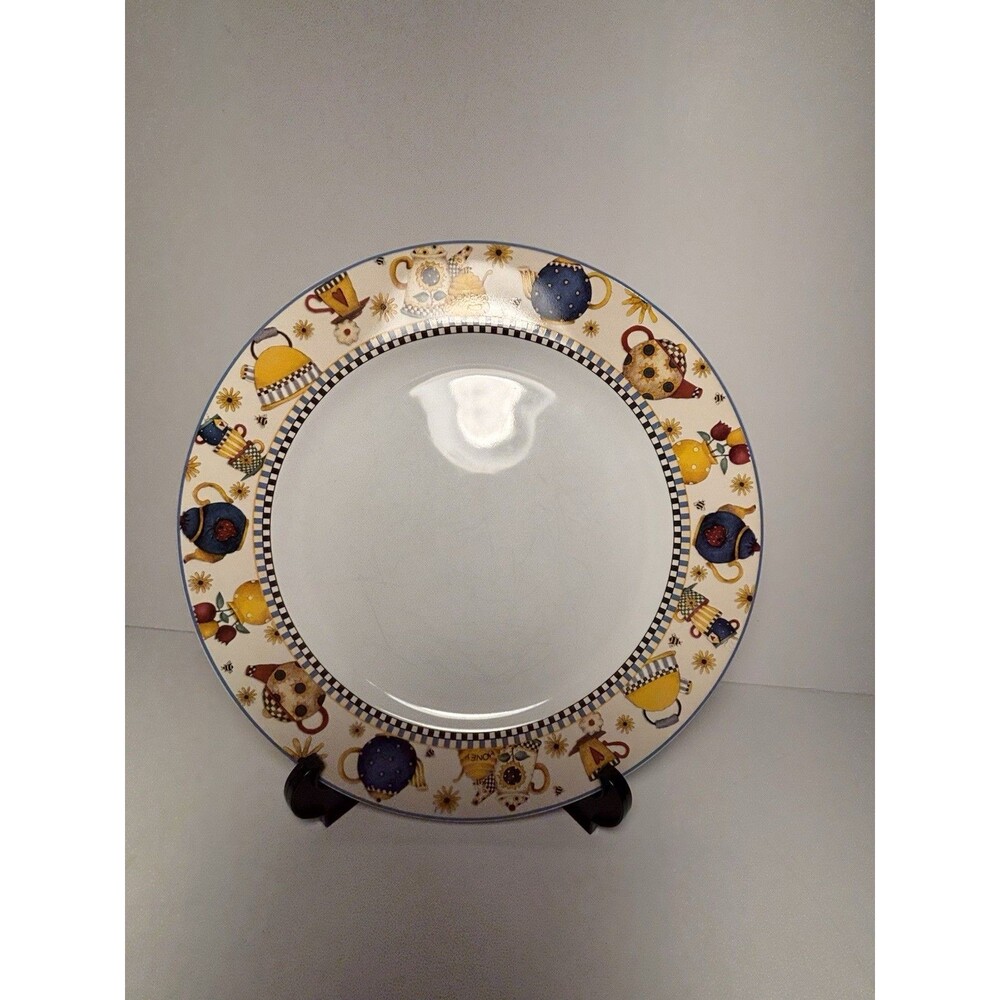 4 Debbie Mumm Sakura Teapots 1998 Plates 11 Inches Diameter